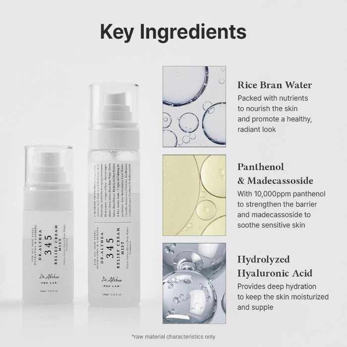 Dr. Althea 345 Relief Cream Mist ingredientes calmantes