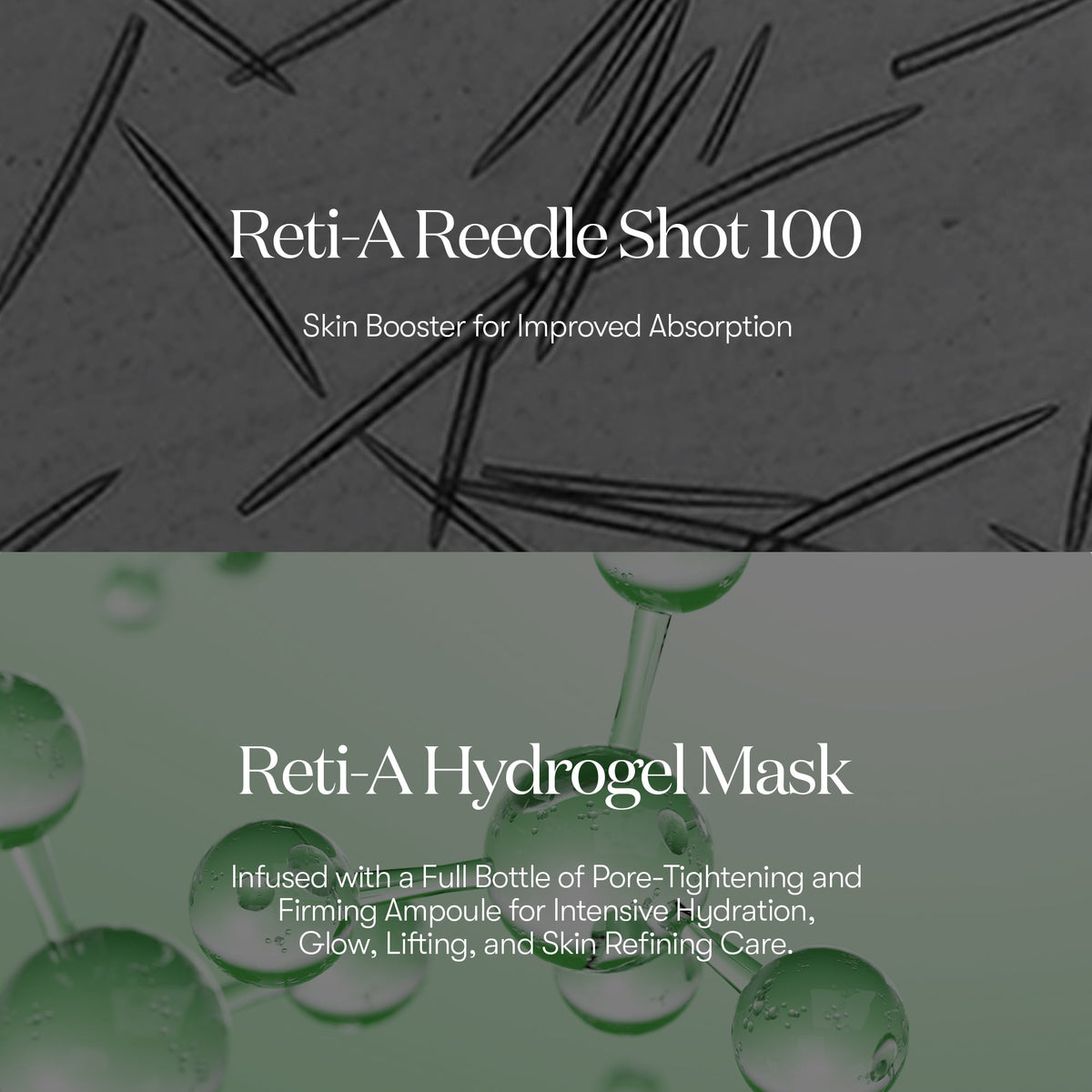 VT Reti-A Reedle Shot - aplicacion de la mascarilla hidrogel en el rostro