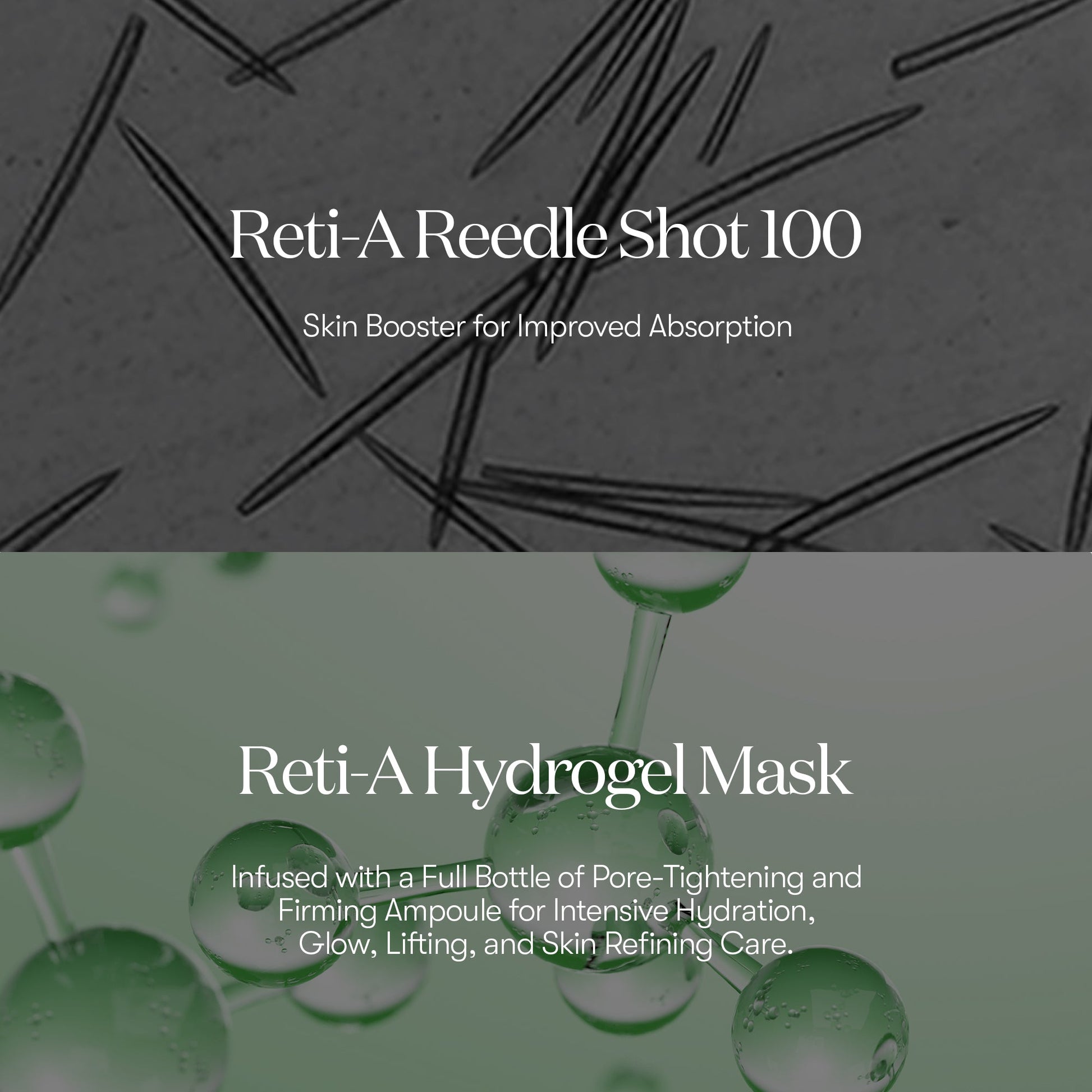 VT Reti-A Reedle Shot - aplicacion de la mascarilla hidrogel en el rostro