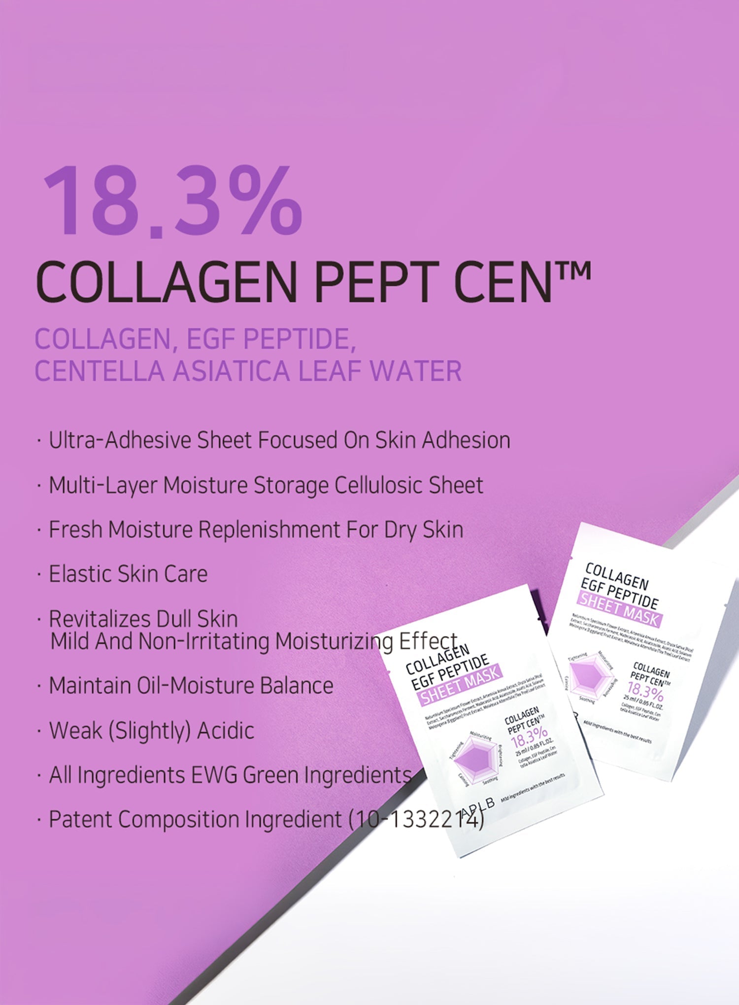 APLB Collagen EGF Peptide Sheet Mask empaque