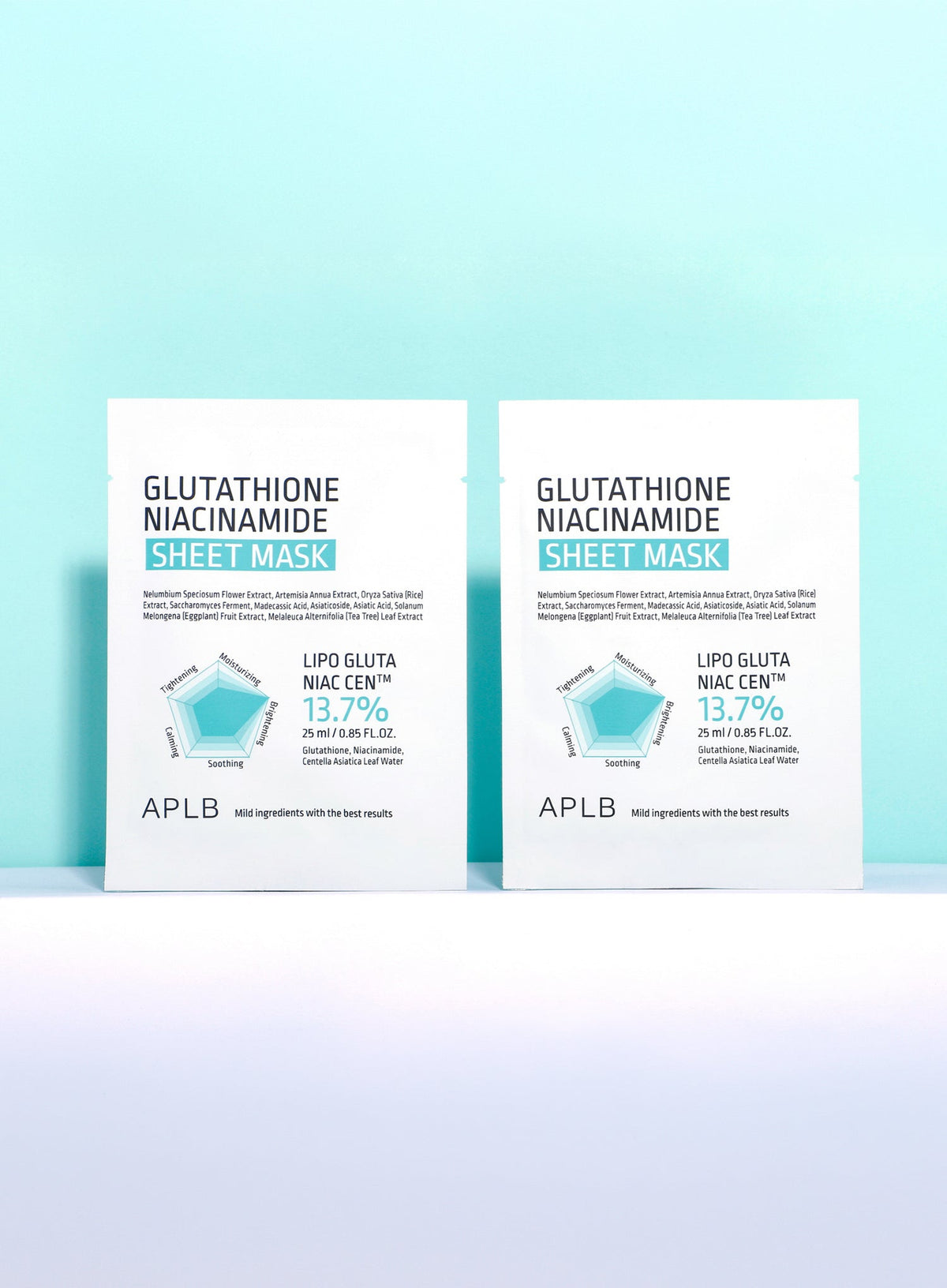 APLB Glutathione Niacinamide Sheet Mask ingredientes clave