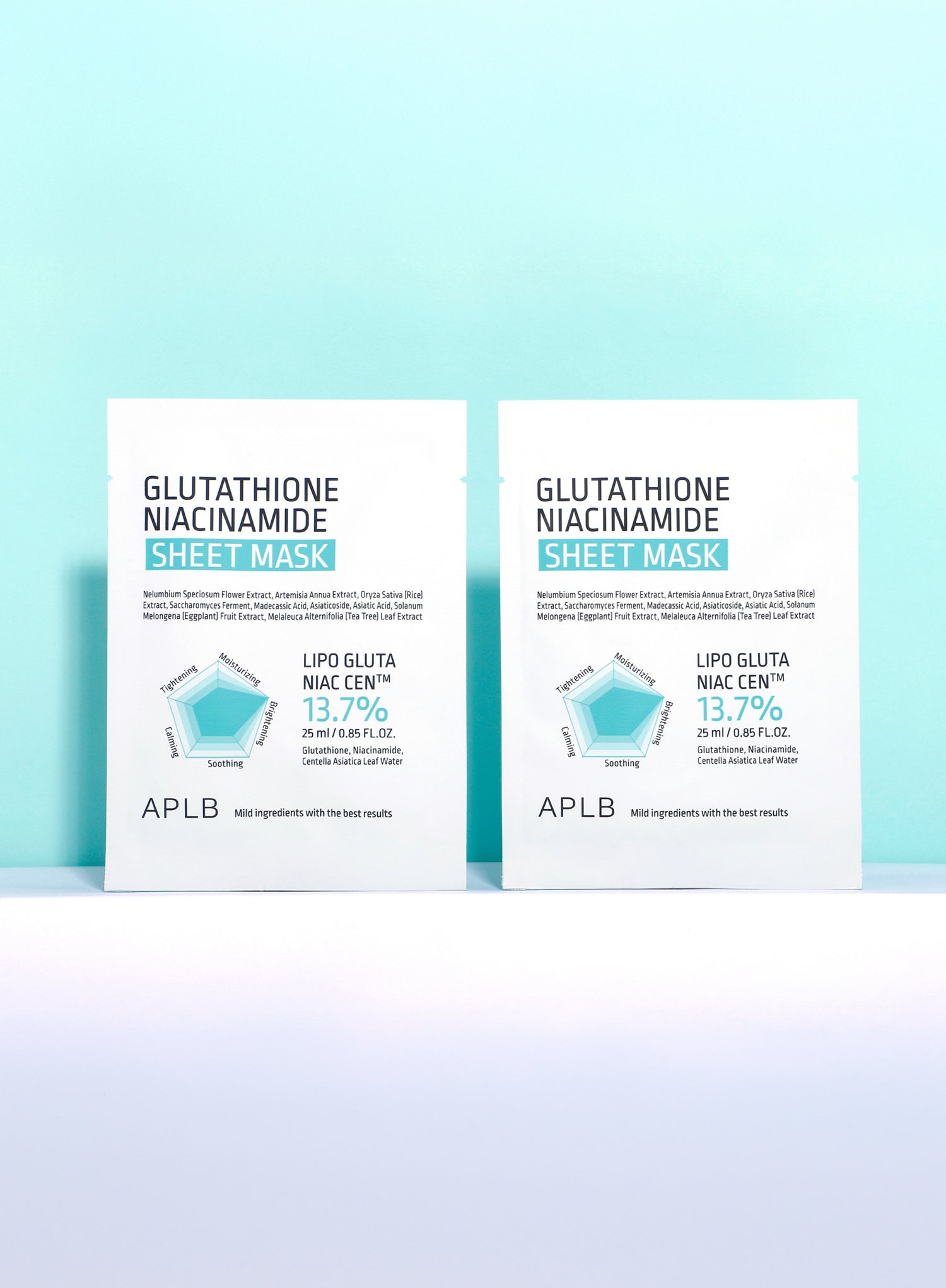 APLB Glutathione Niacinamide Sheet Mask ingredientes clave