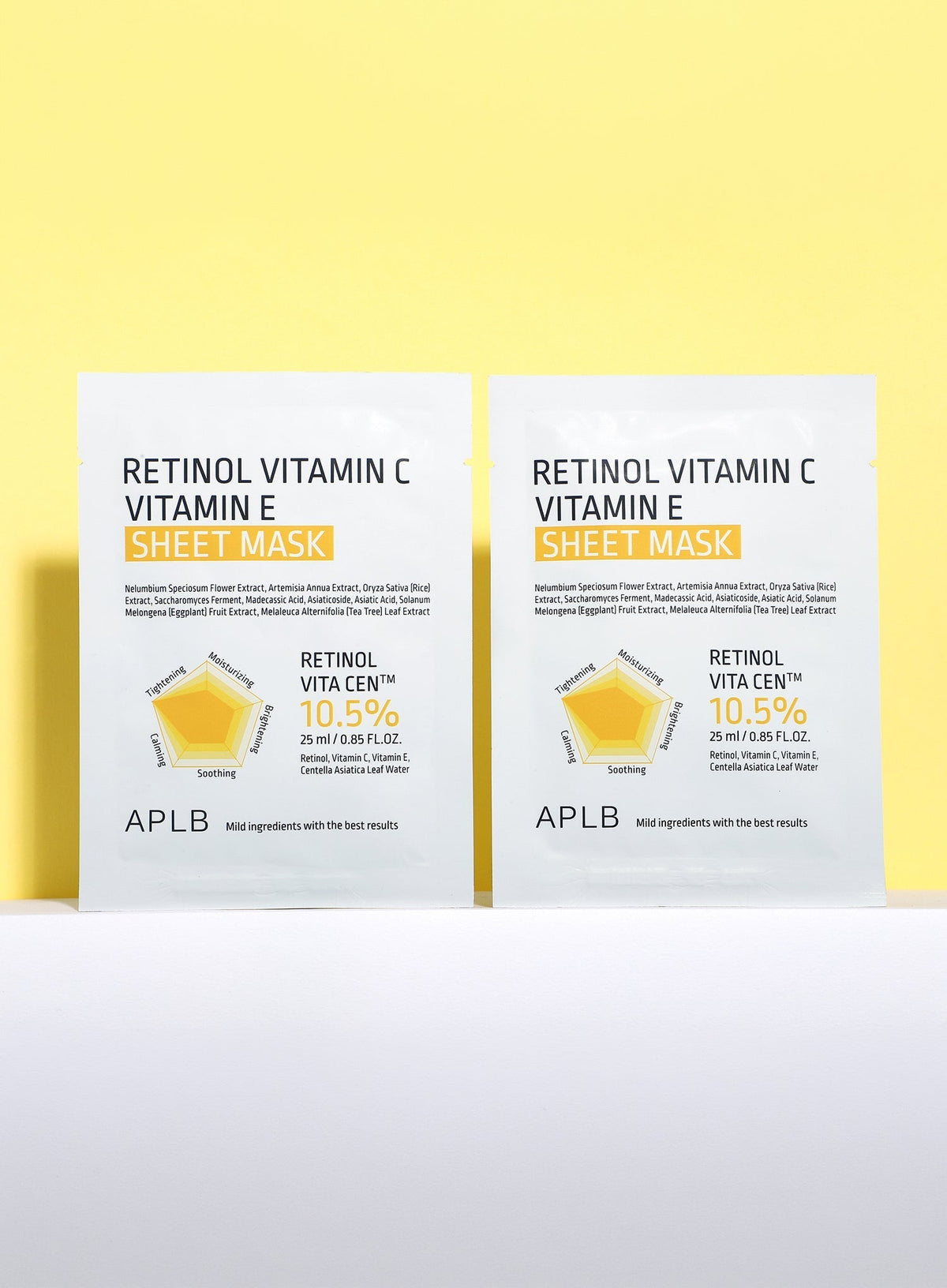 APLB Retinol Vitamin C Vitamin E Sheet Mask empaque