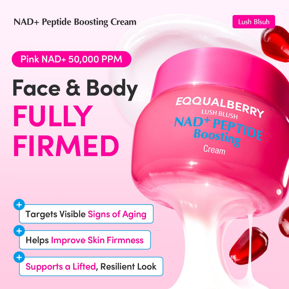 EQQUALBERRY NAD+ Peptide Boosting Cream empaque
