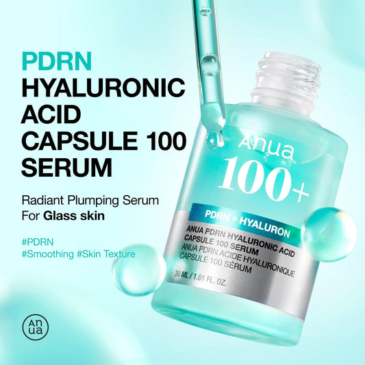Anua PDRN Hyaluron sérum textura verde esmeralda