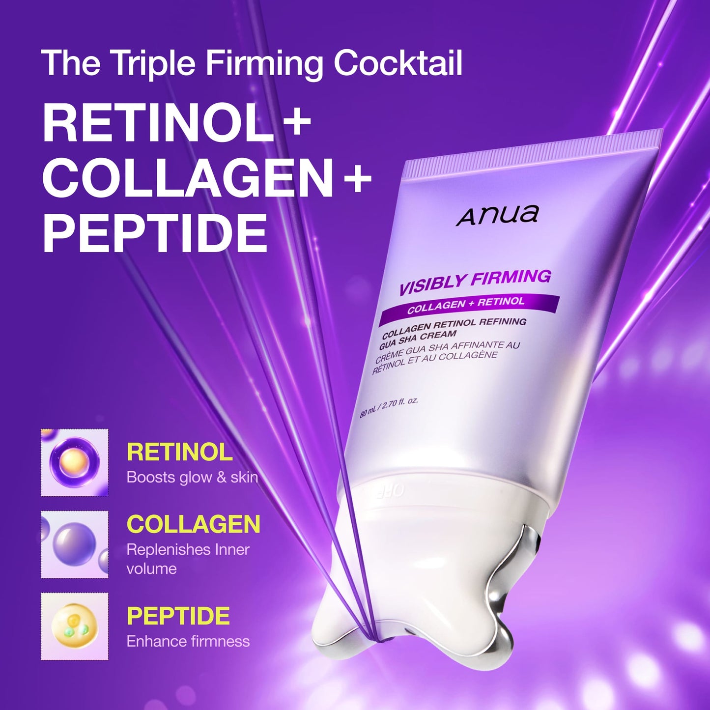 Anua Gua Sha Cream aplicador reafirmante para cuello