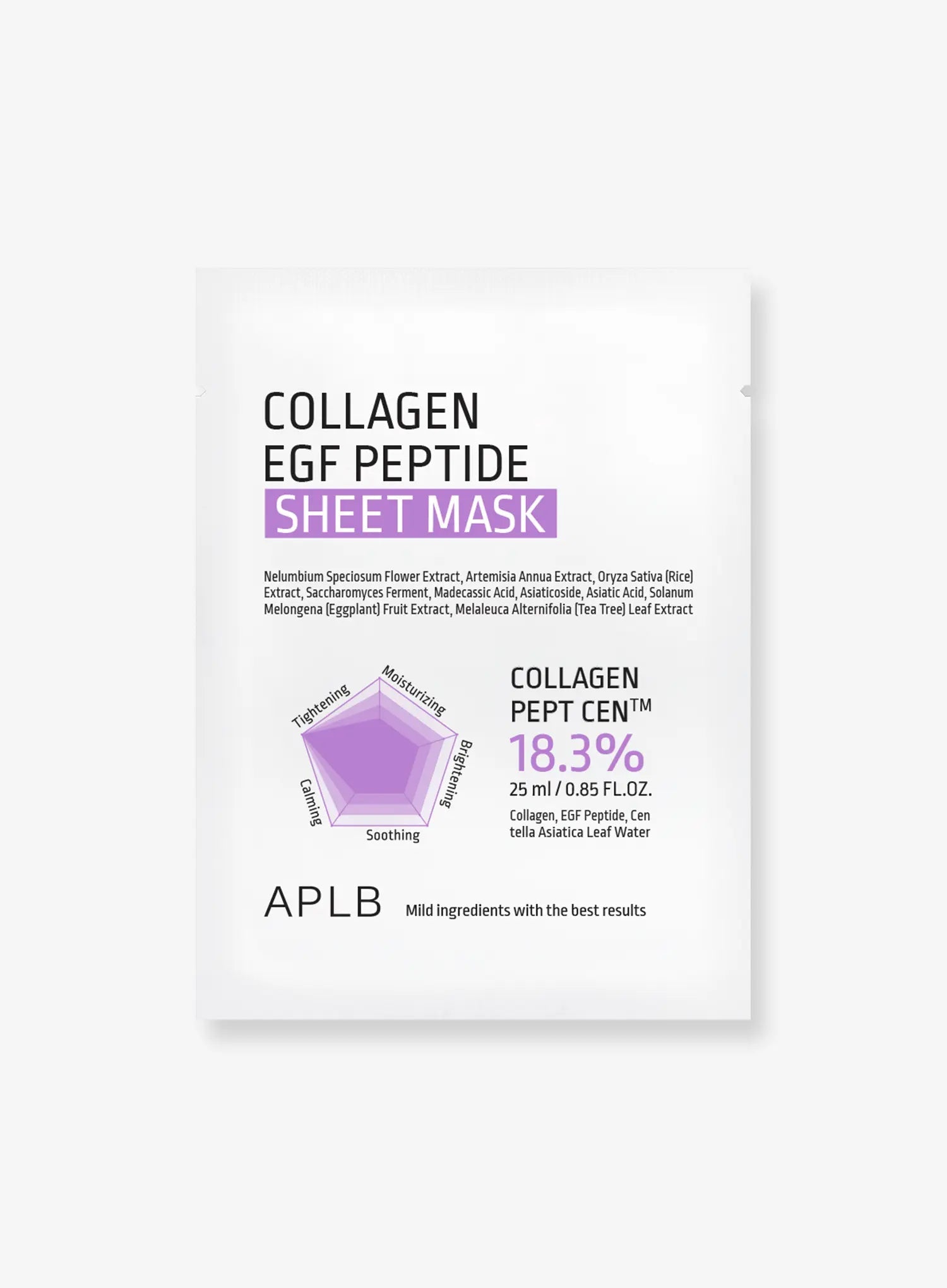APLB Collagen EGF Peptide Sheet Mask 25ml