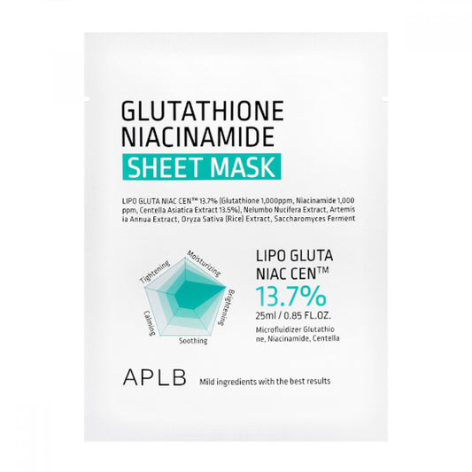 APLB Glutathione Niacinamide Sheet Mask 25ml