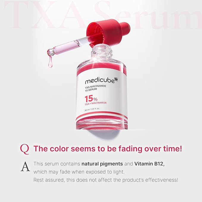 Medicube TXA Niacinamide 15 Serum antes y después manchas