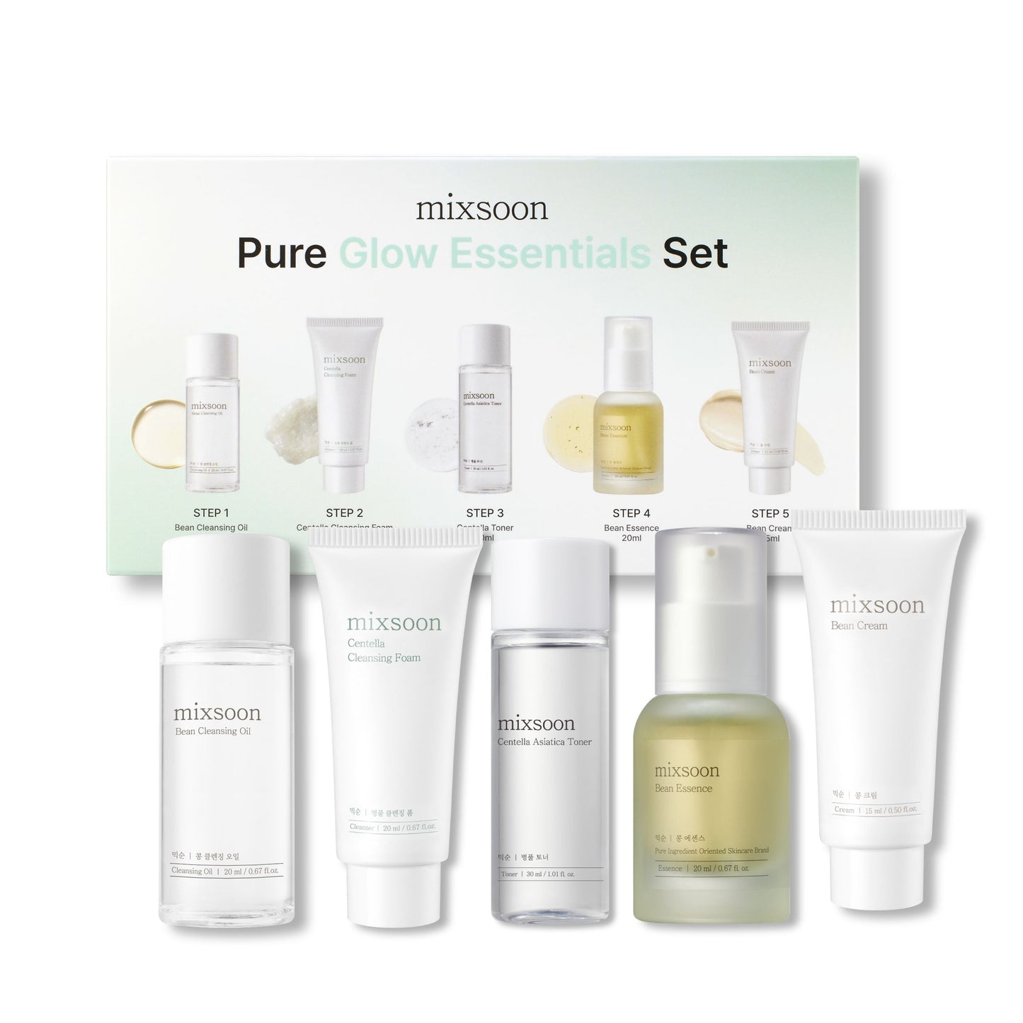 Mixsoon Glow Essentials Set 5 pasos coreano