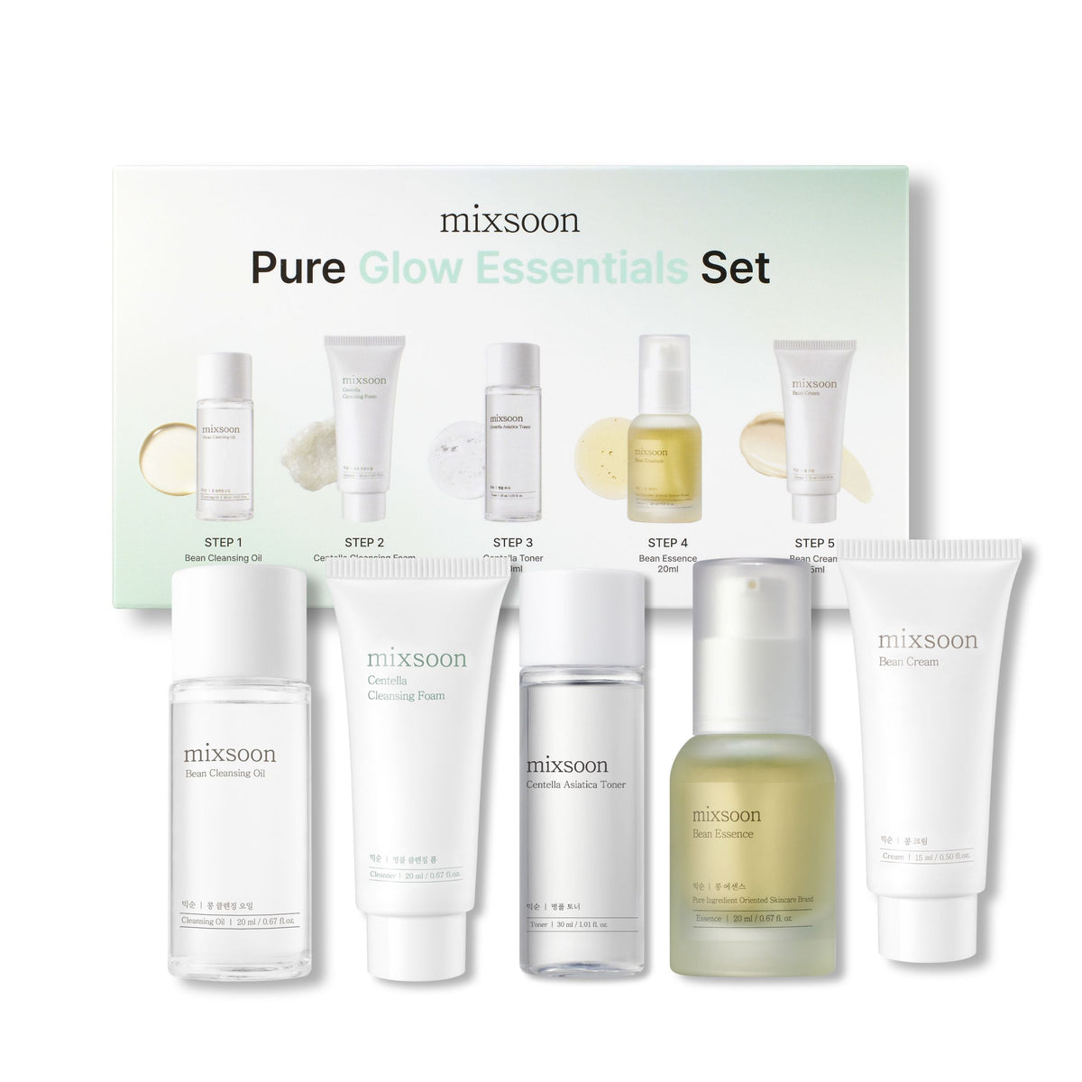 Mixsoon Glow Essentials Set 5 pasos coreano